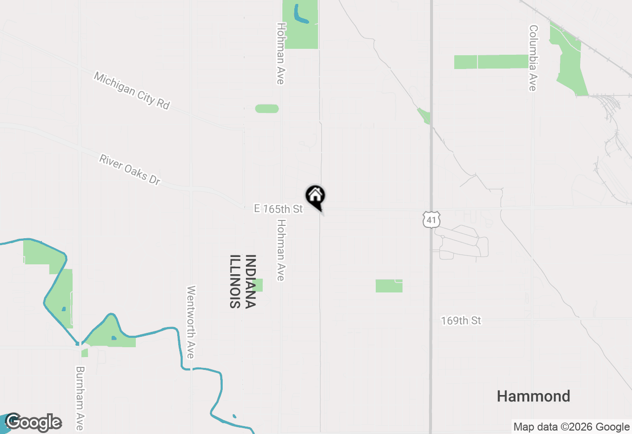 Map of 6516 Lyman Avenue, Hammond, IN 46324
