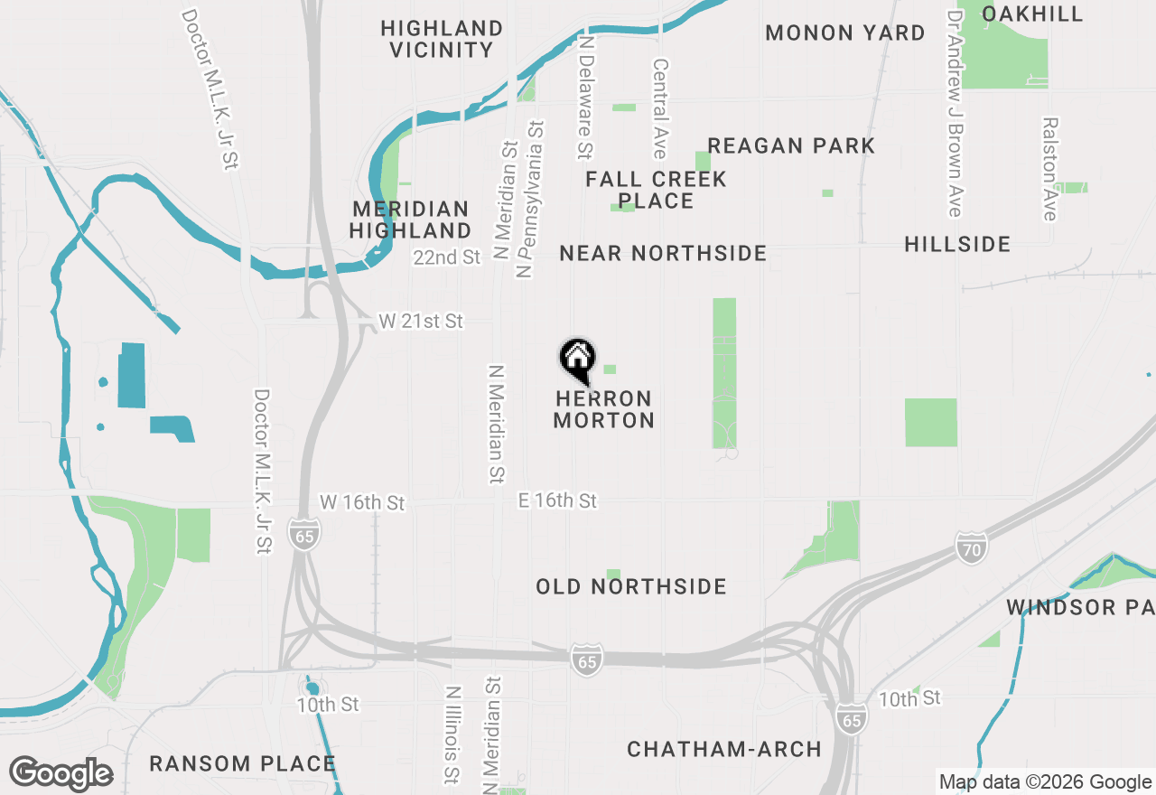 Map of 1841 N Delaware Street, Indianapolis, IN 46202