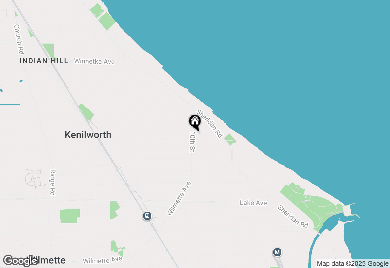 Map of 1416 10th Street, Wilmette, IL 60091