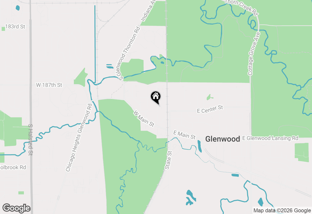 Map of 14 N Rebecca Street, Glenwood, IL 60425