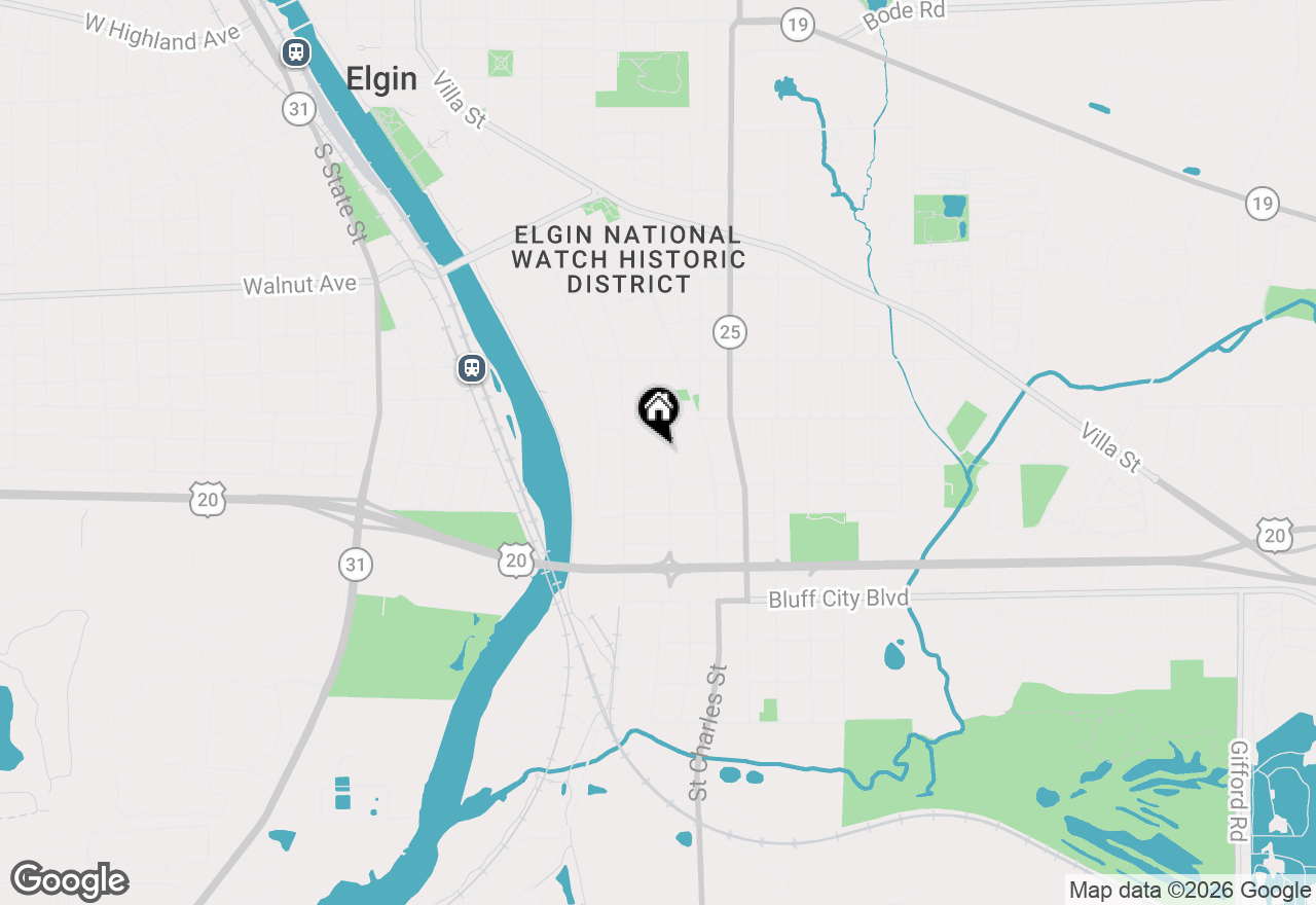 Map of 618 Grace Street, Elgin, IL 60120