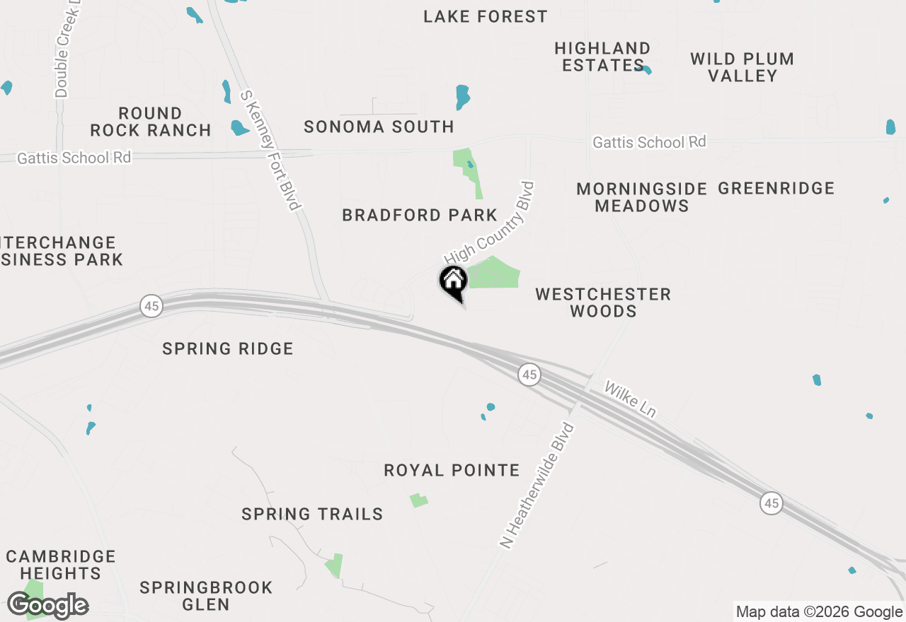 Map of 2831 Southampton Way, Round Rock, TX 78664