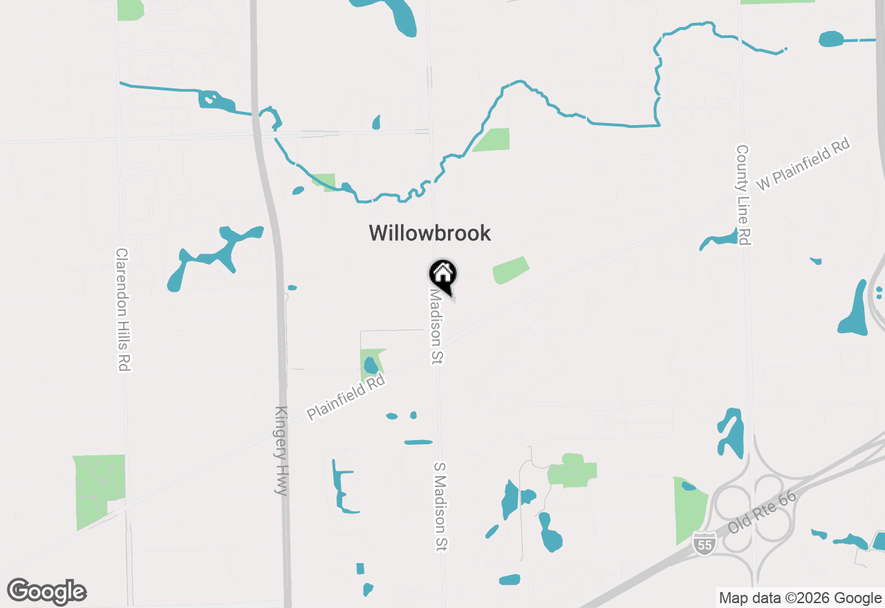 Map of 447 Stratford Lane, Willowbrook, IL 60527