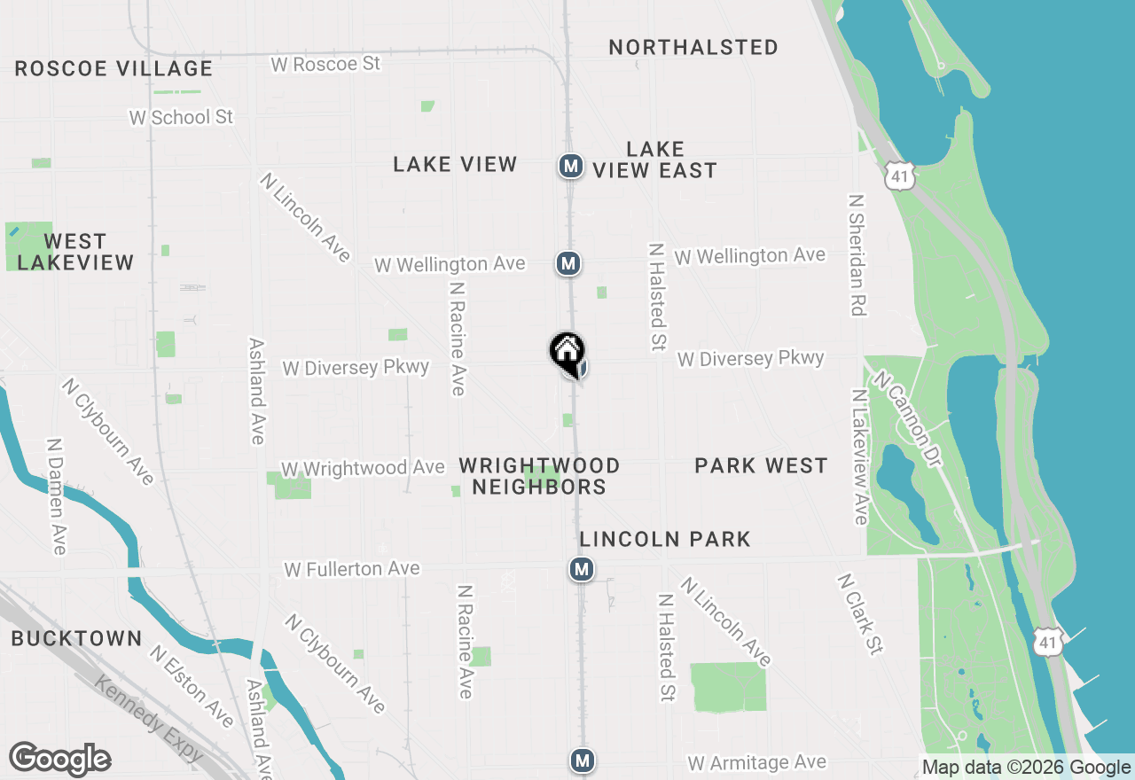 Map of 2729 N Sheffield Avenue #1N, Chicago, IL 60614