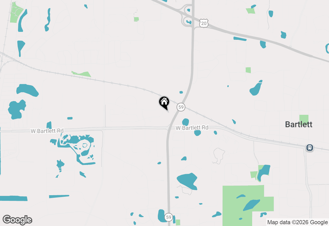 Map of 1157 Wood Lily Lane, Bartlett, IL 60103