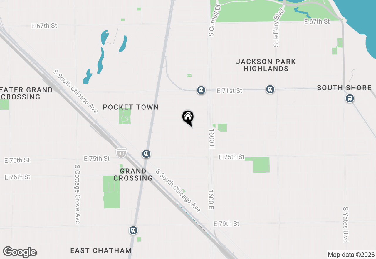 Map of 7319 S Dante Avenue, Chicago, IL 60619
