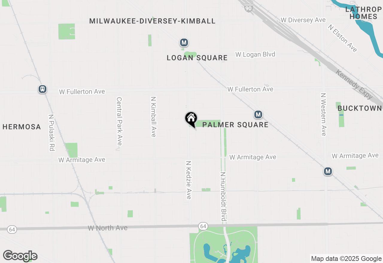 Map of 2135 N Kedzie Boulevard #G, Chicago, IL 60647