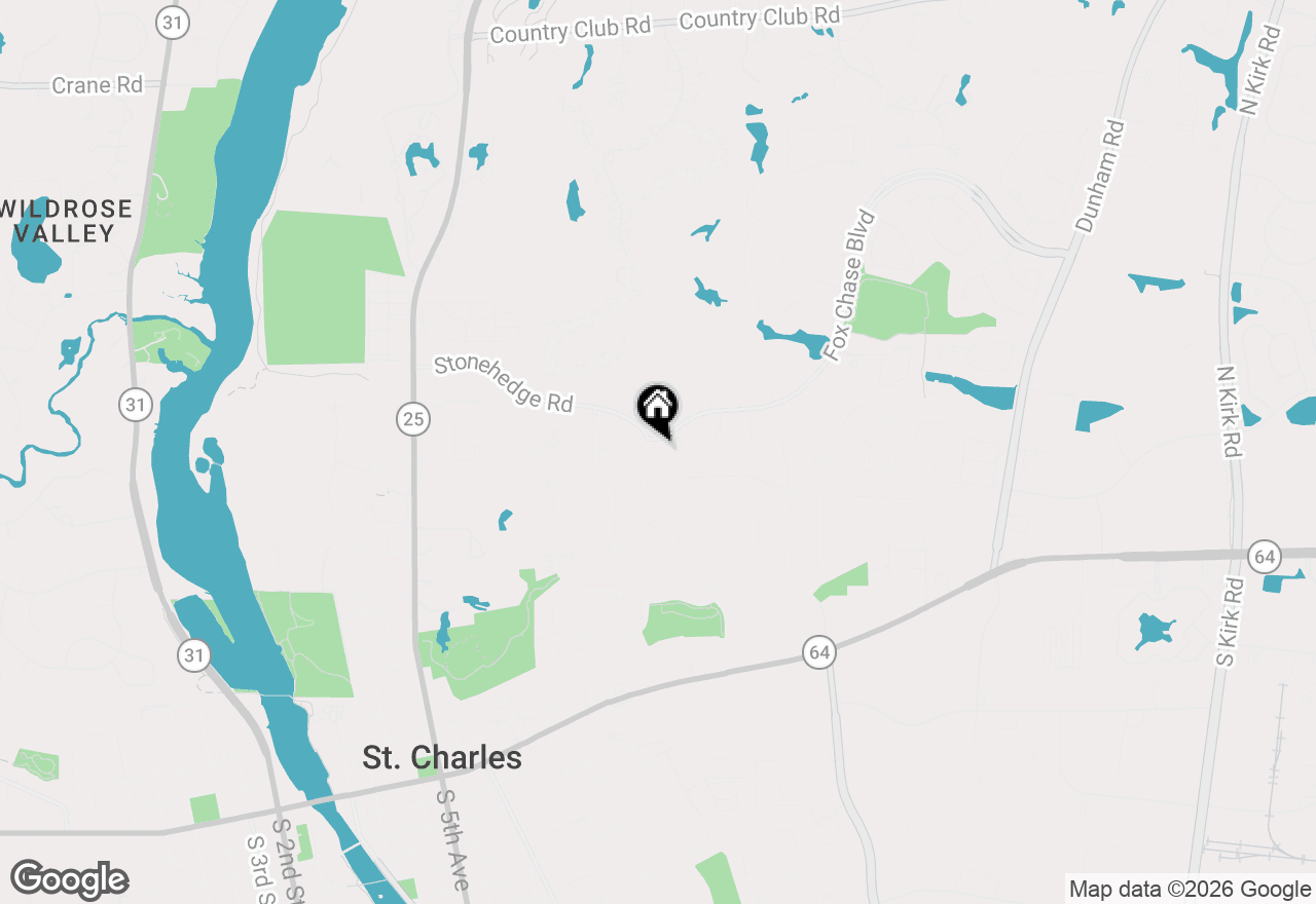 Map of 1002 Stonehedge Road, St. Charles, IL 60174