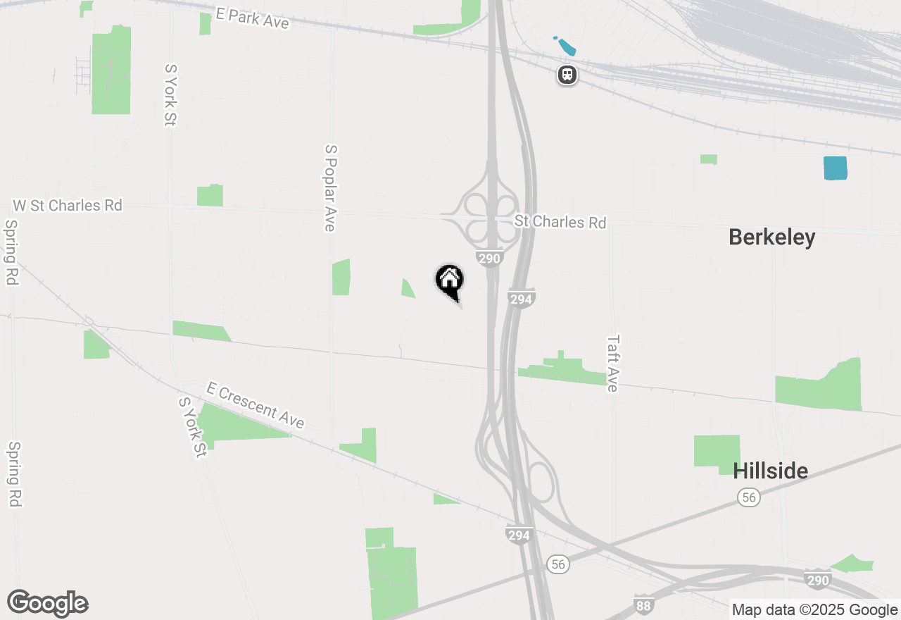 Map of 497 S Stratford Avenue, Elmhurst, IL 60126