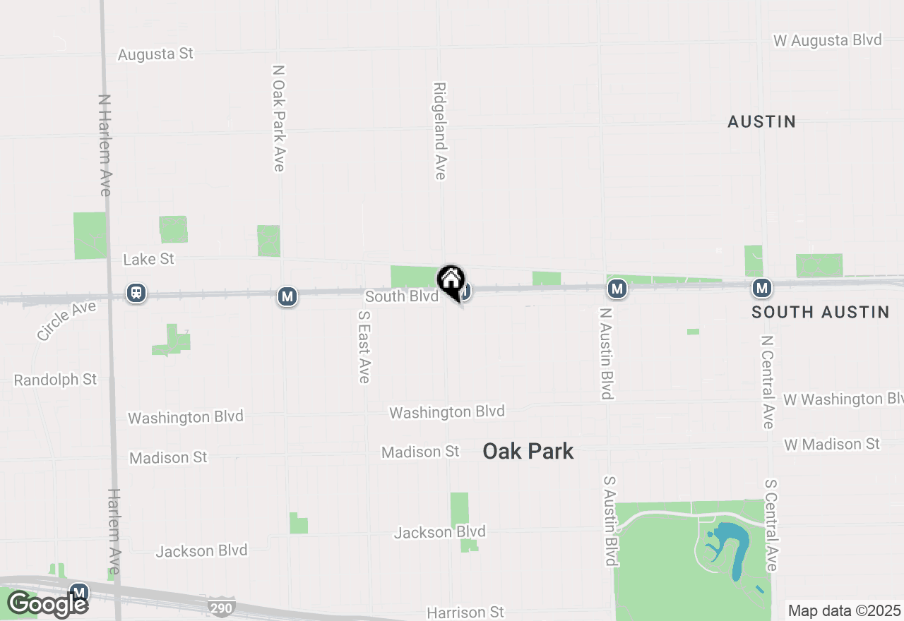 Map of 114 S Ridgeland Avenue, Oak Park, IL 60302