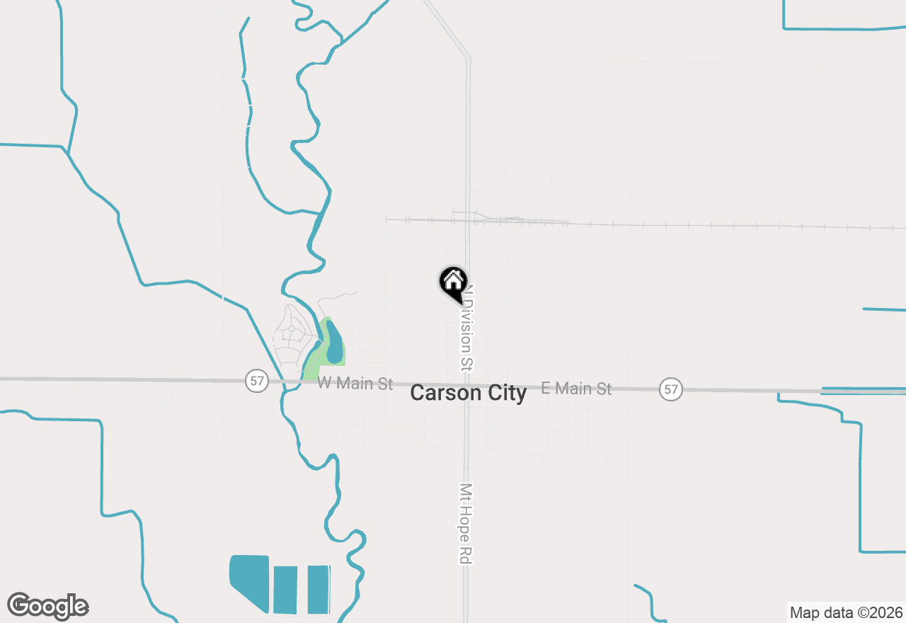 Map of 216 W Pine Street, Carson City, MI 48811