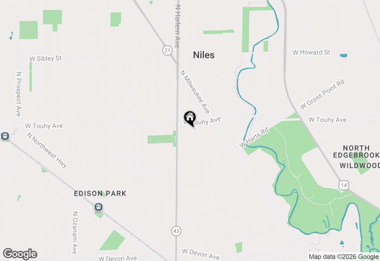 Map of 7081 W Touhy Avenue #407, Niles, IL 60714