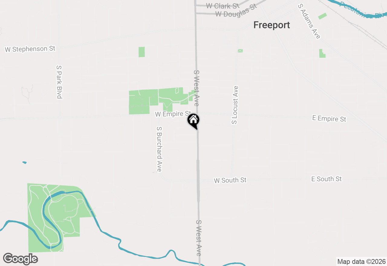 Map of 814 W Hamilton Street, Freeport, IL 61032
