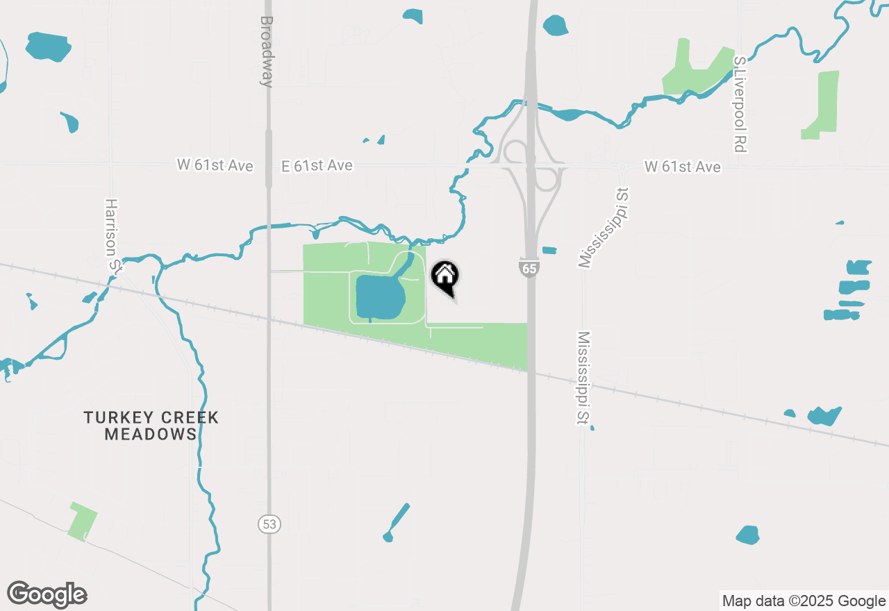 Map of 6425 Rhode Island Street, Merrillville, IN 46410