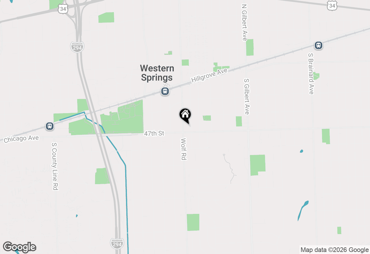 Map of 4633 Wolf Road, Western Springs, IL 60558