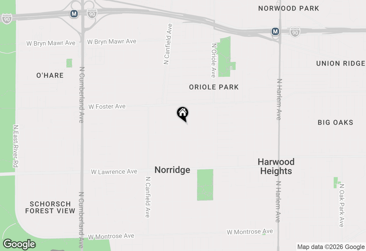 Map of 5028 N Oneida Avenue, Norridge, IL 60706