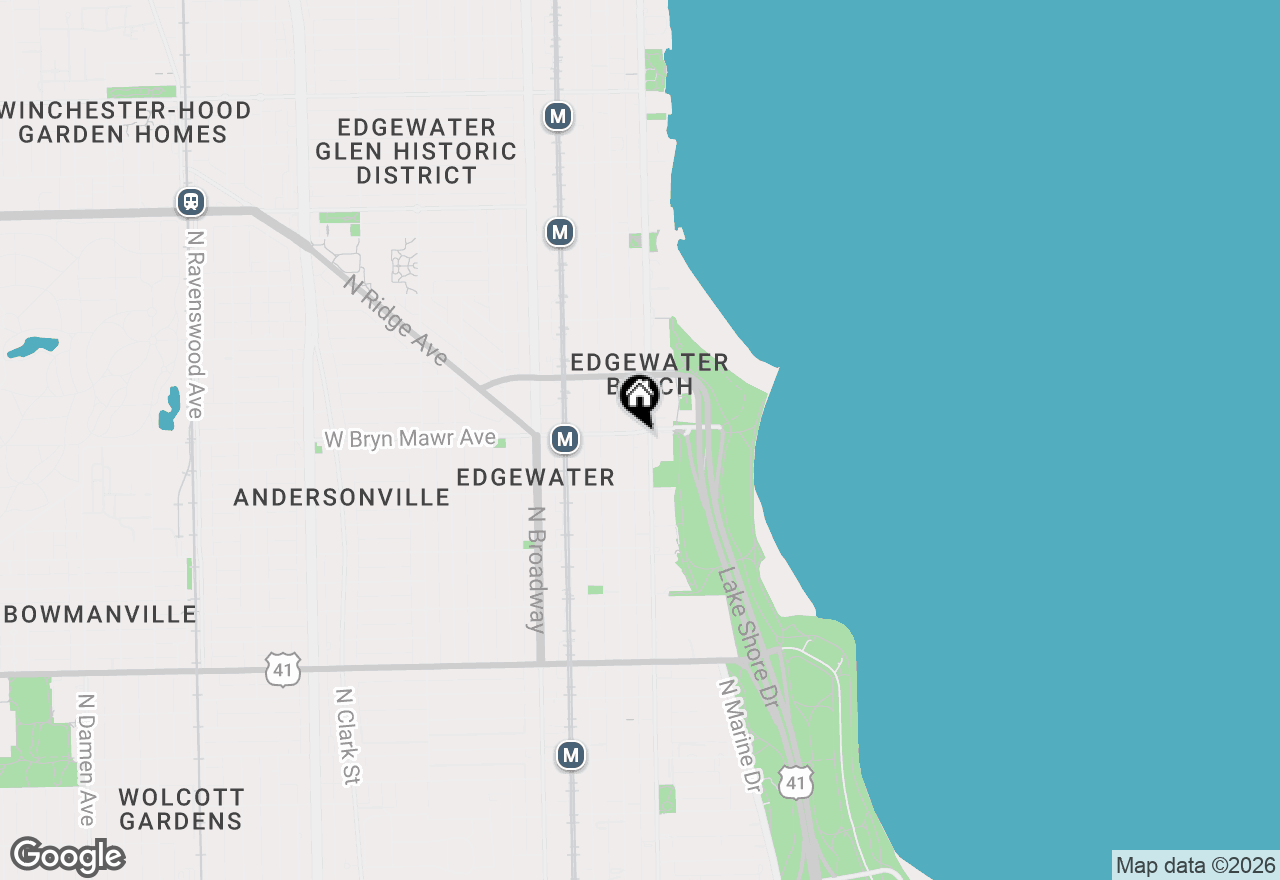 Map of 5556 N Sheridan Road #PU-51, Chicago, IL 60640