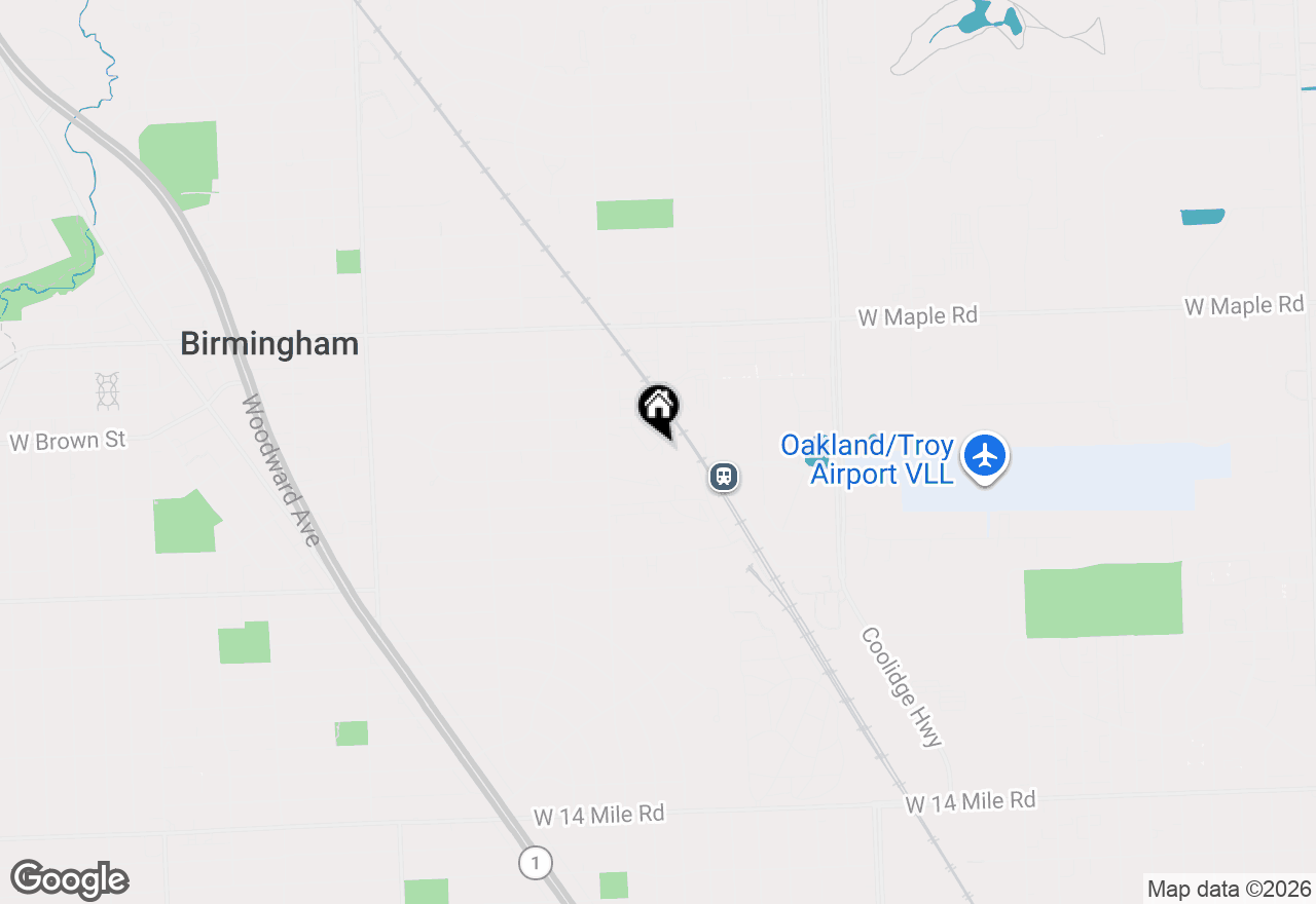 Map of 2222 Attard Street, Birmingham, MI 48009