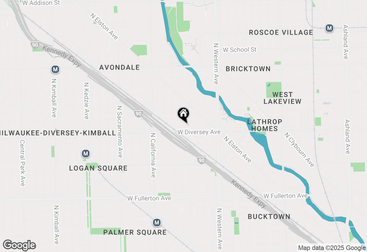 Map of 2820 N Rockwell Street #2, Chicago, IL 60618
