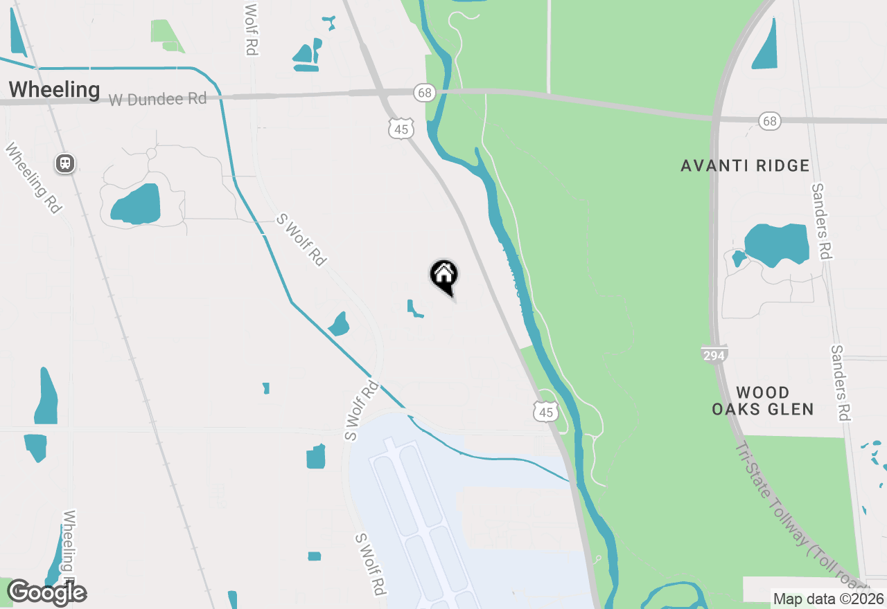 Map of 484 Prestwick Lane, Wheeling, IL 60090