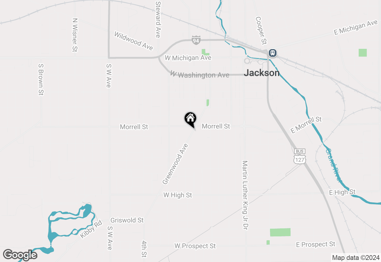 Map of 908 Greenwood Avenue, Jackson, MI 49203