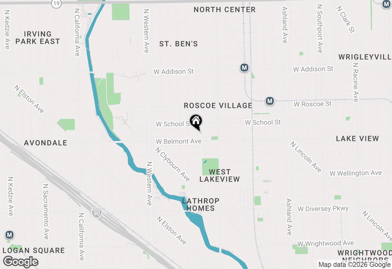 Map of 2117 W Melrose Street, Chicago, IL 60618