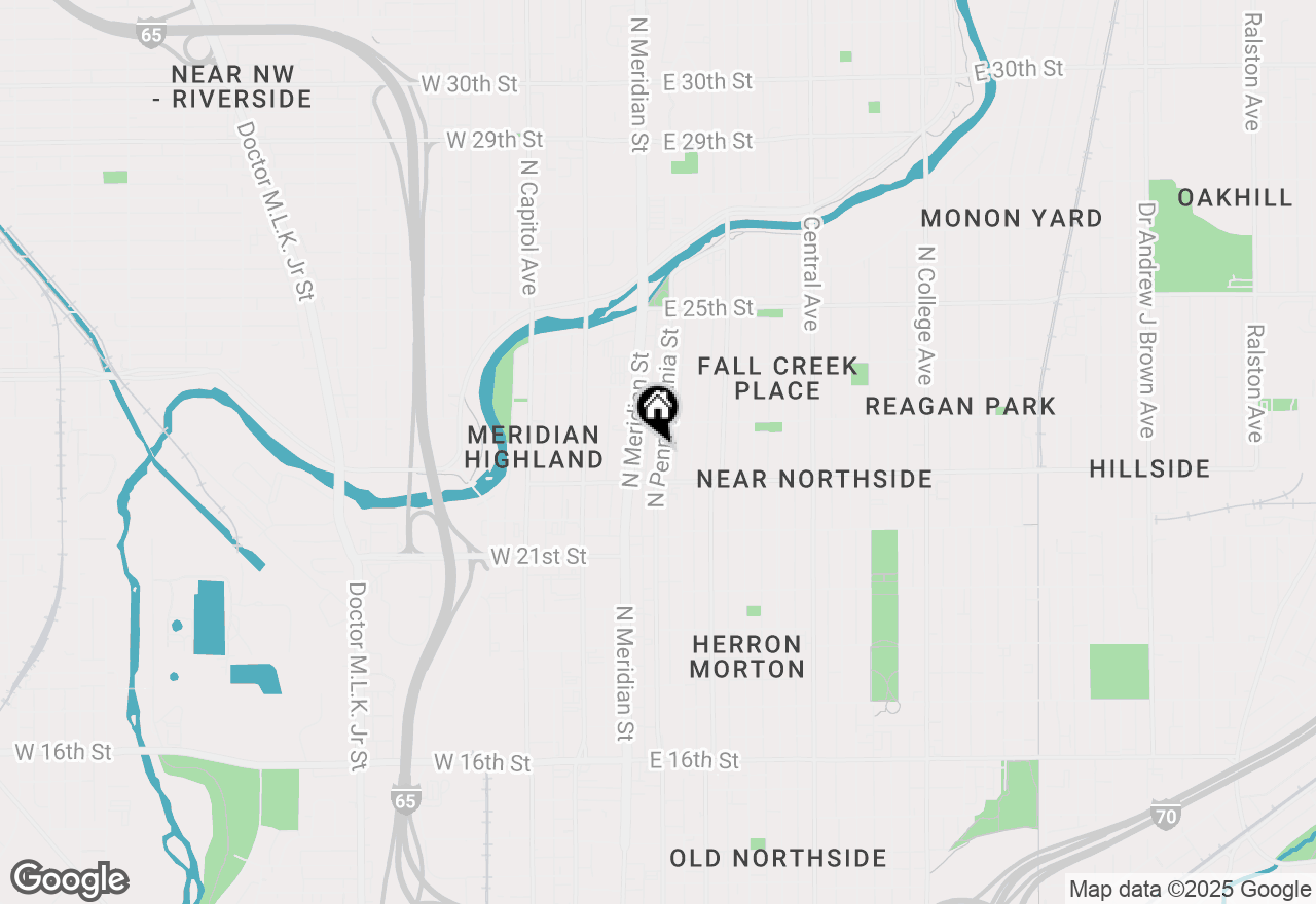 Map of 2230 N Pennsylvania Street #7, Indianapolis, IN 46205