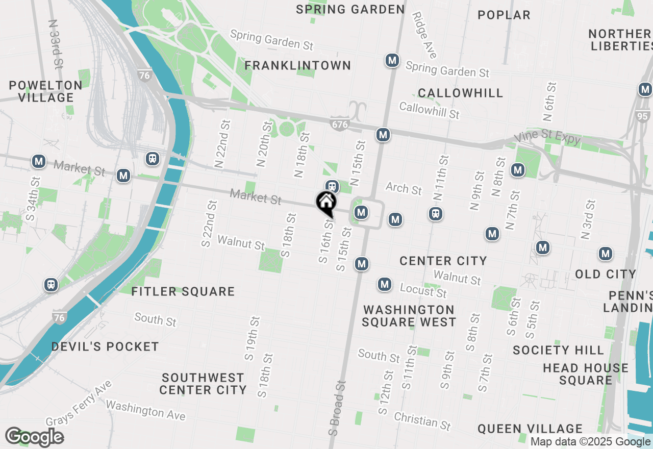 Map of 50 S 16th Street #5501, Philadelphia, PA 19102