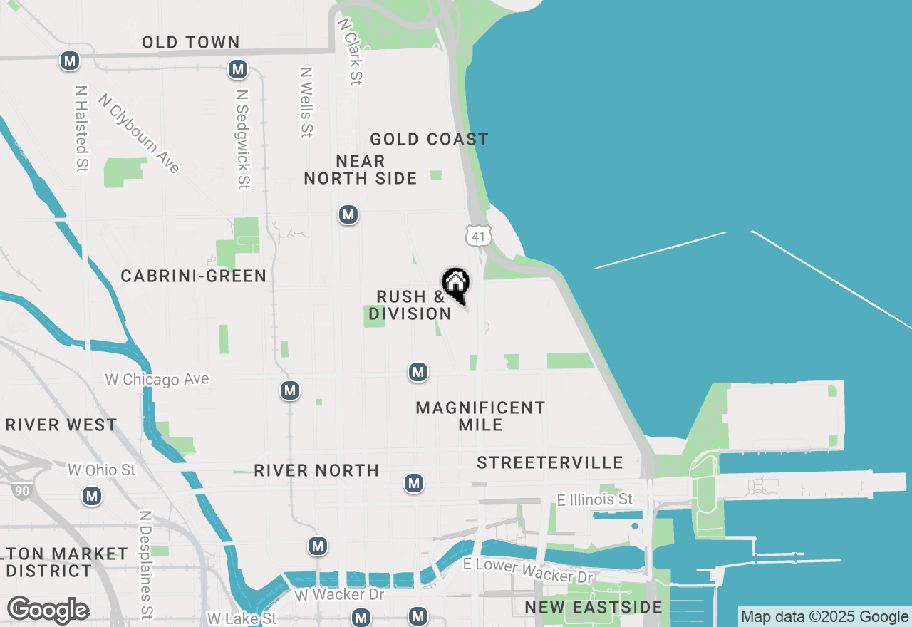 Map of 110 E Delaware Place #802, Chicago, IL 60611