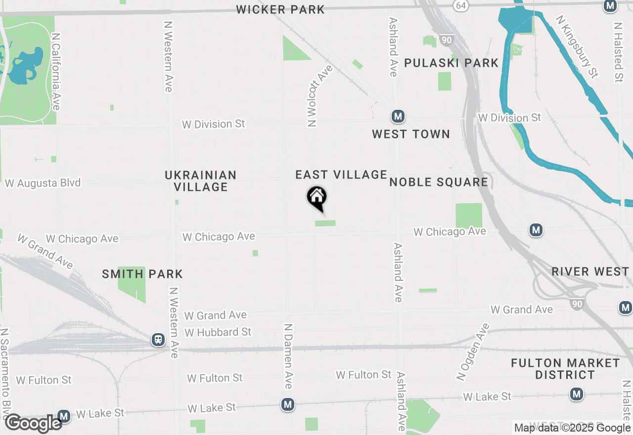 Map of 835 N Wolcott Avenue #2F, Chicago, IL 60622