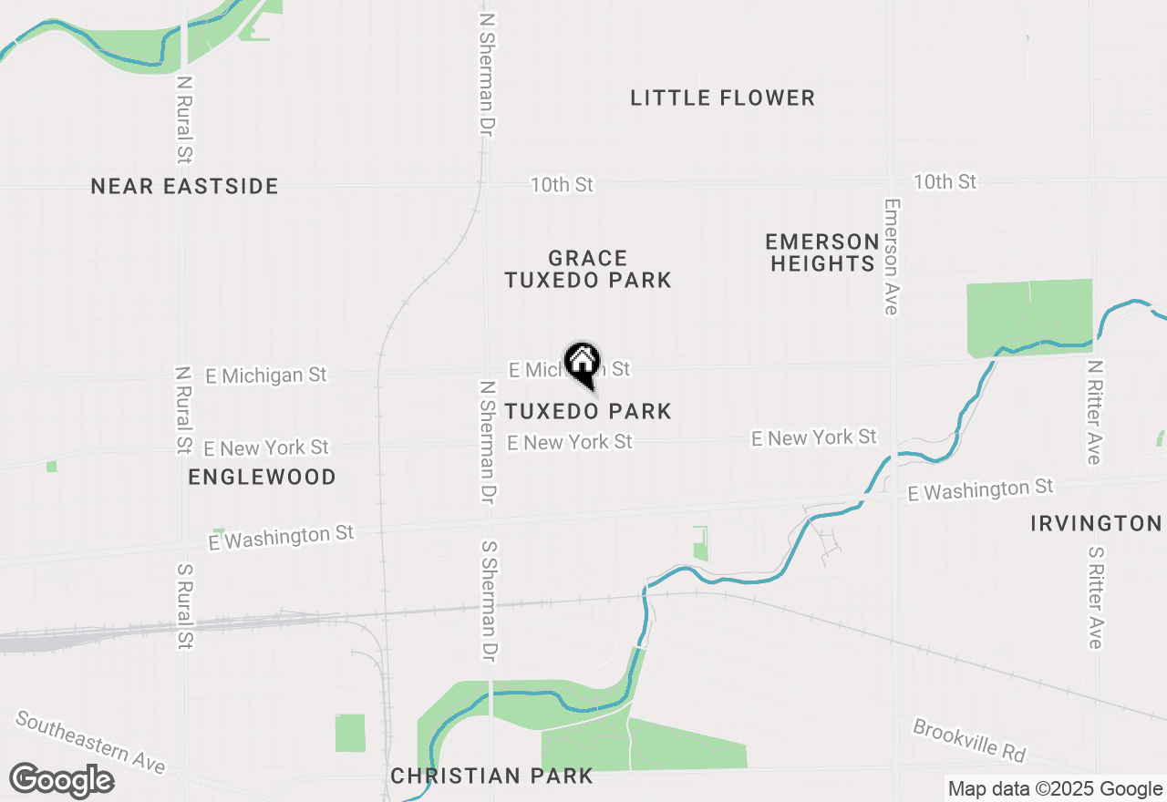 Map of 410 N Grant Avenue, Indianapolis, IN 46201