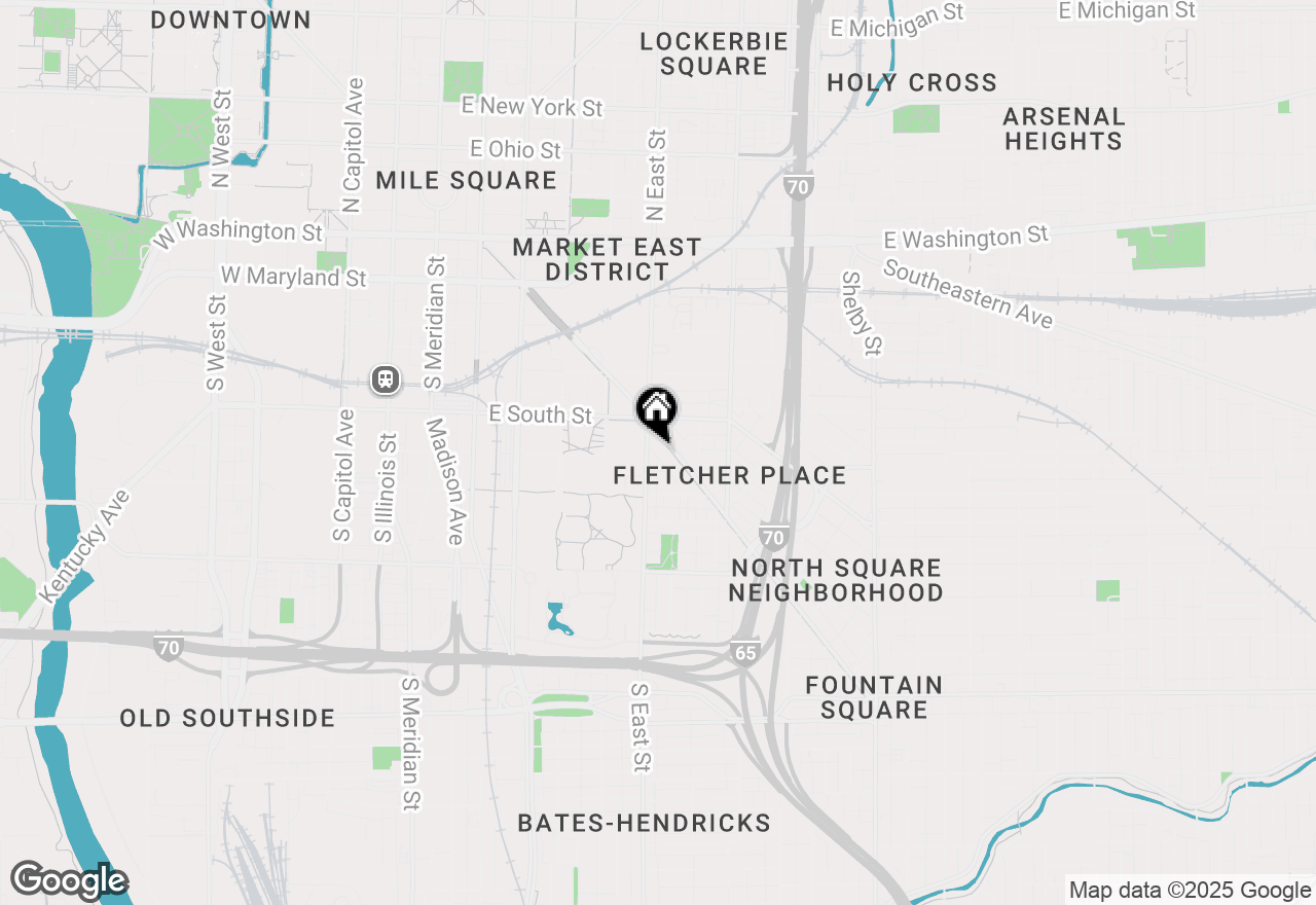 Map of 435 Virginia Avenue #706, Indianapolis, IN 46203