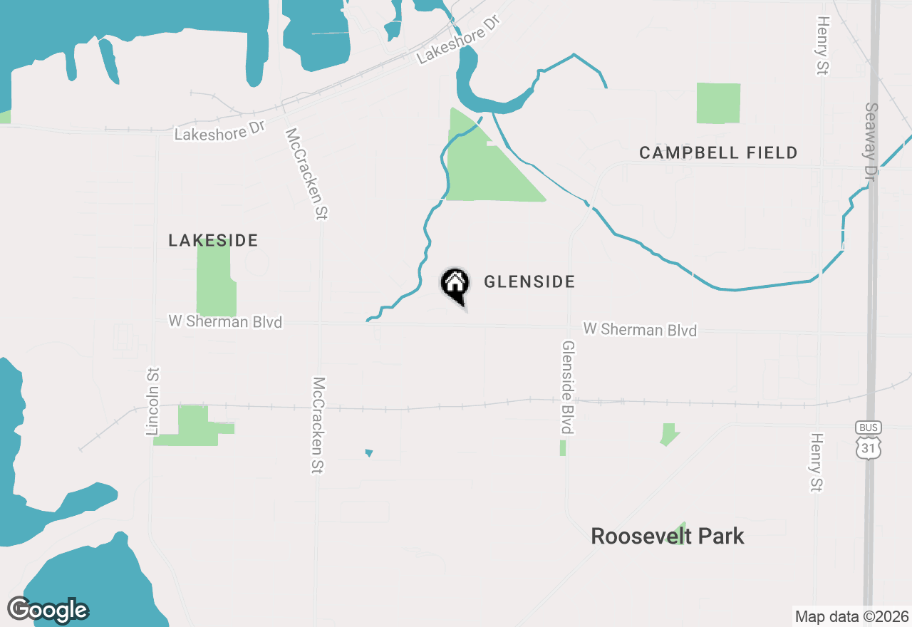 Map of 1671 Montague Avenue, Muskegon, MI 49441