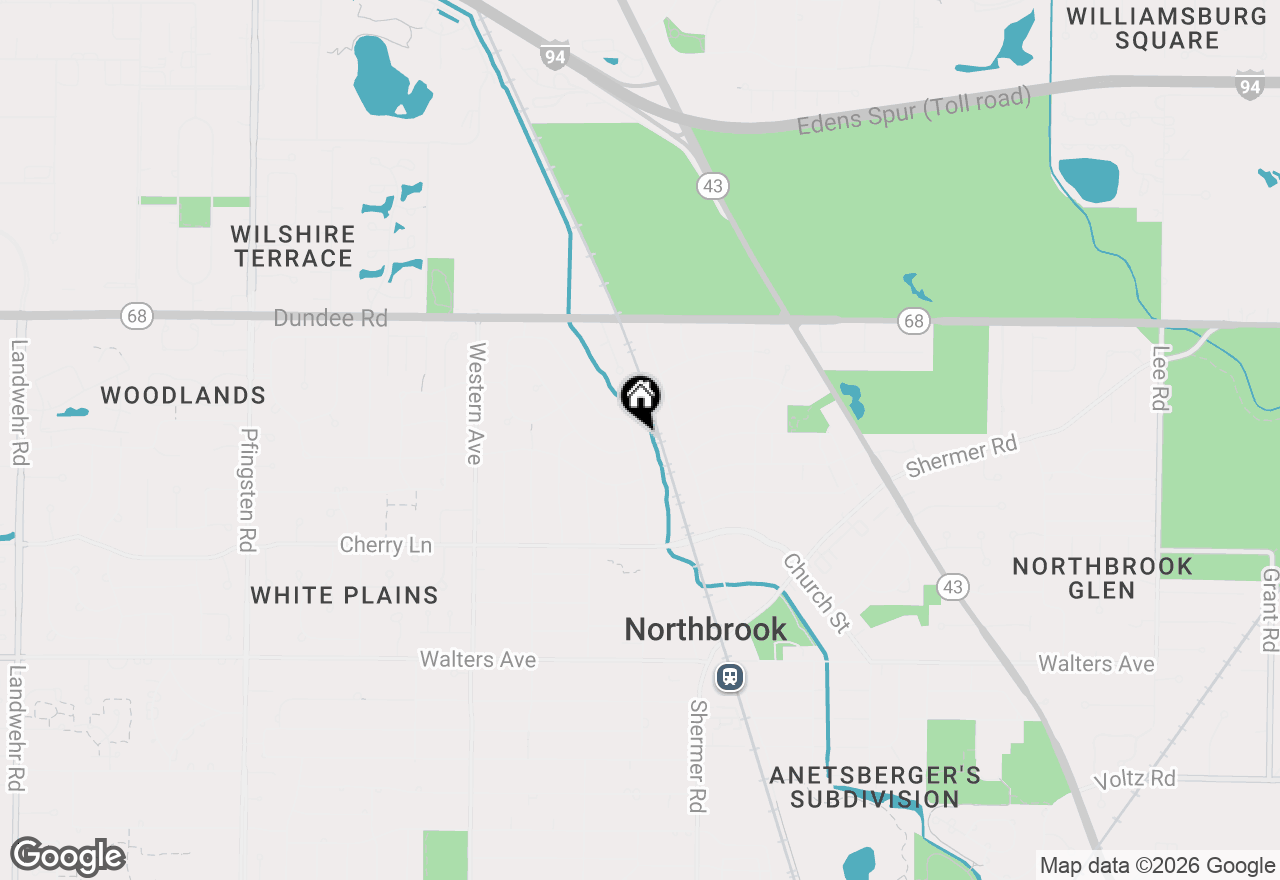 Map of 1021 Cedar Lane, Northbrook, IL 60062