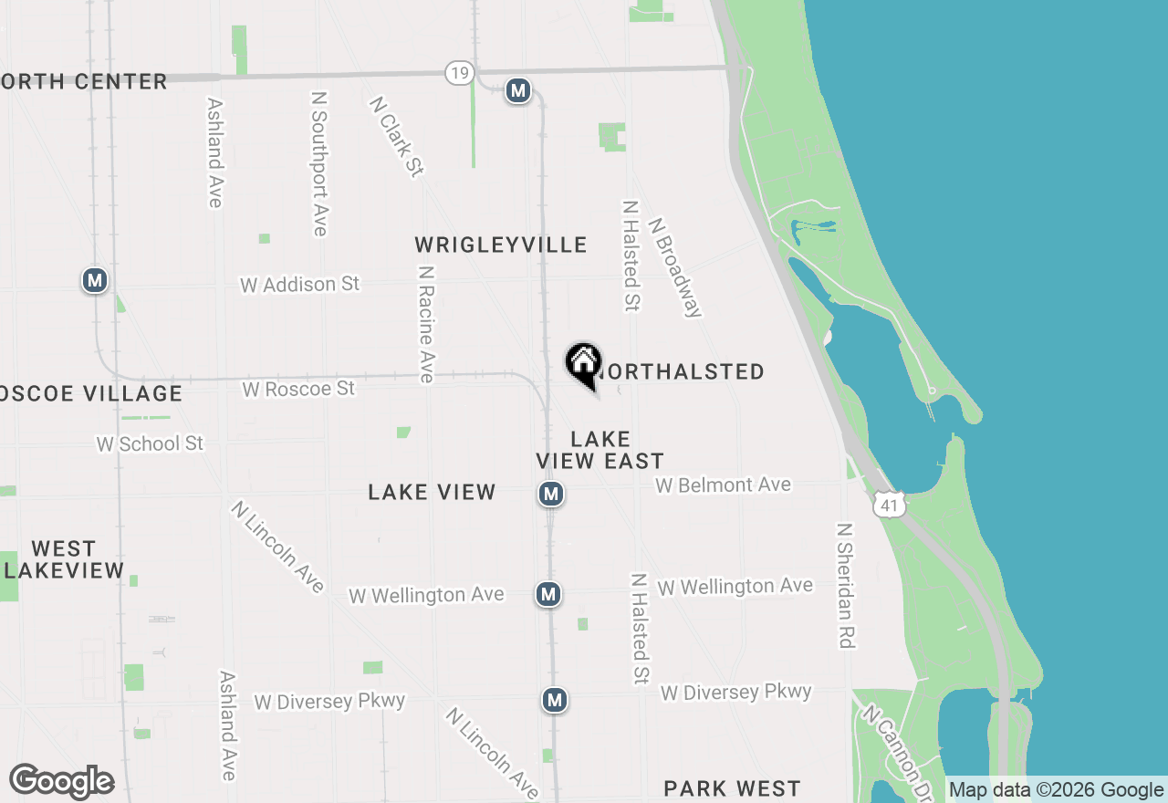 Map of 860 W Buckingham Place #3W, Chicago, IL 60657