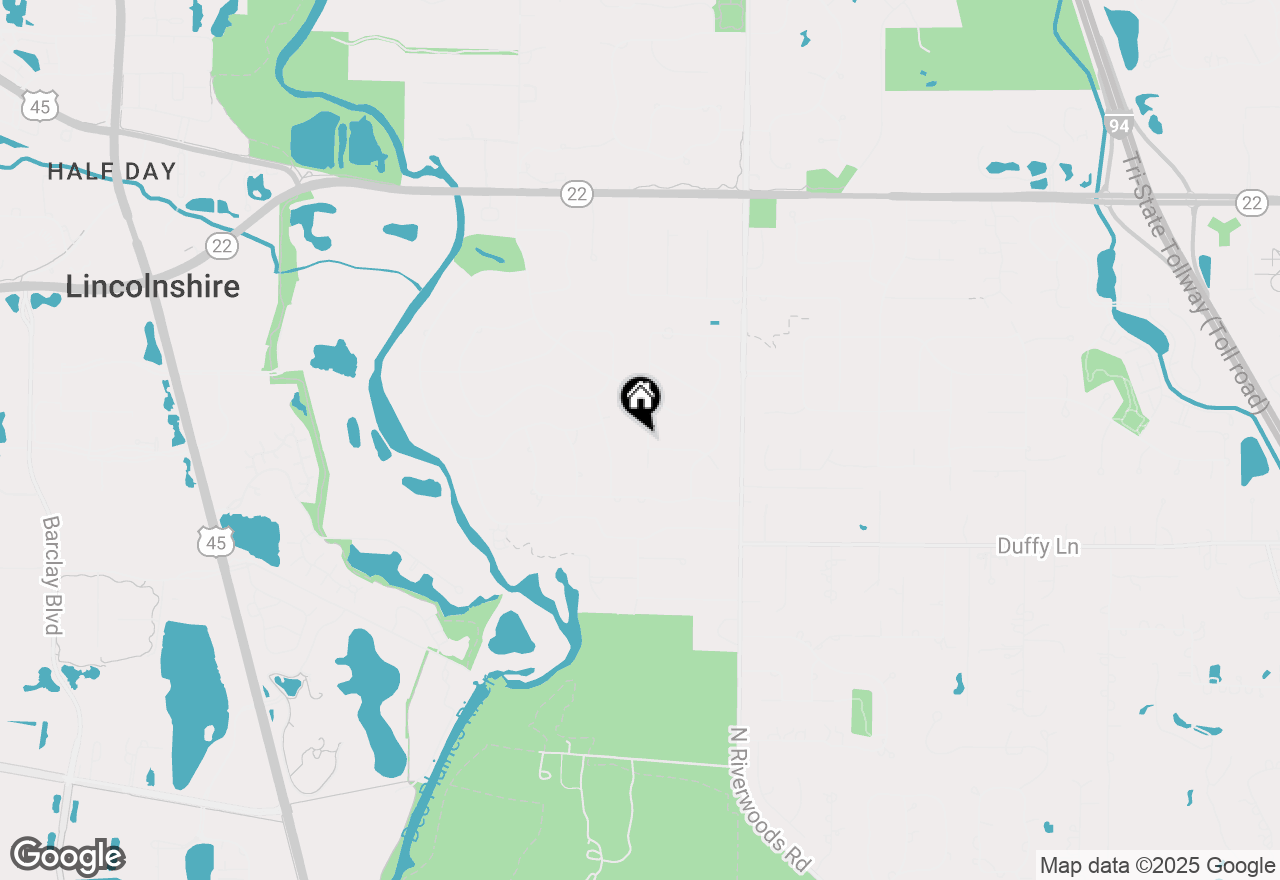 Map of 38 Lancaster Lane, Lincolnshire, IL 60069