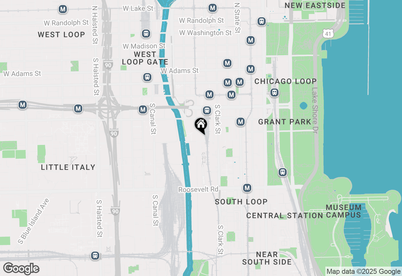 Map of 732 S Financial Place #518, Chicago, IL 60605