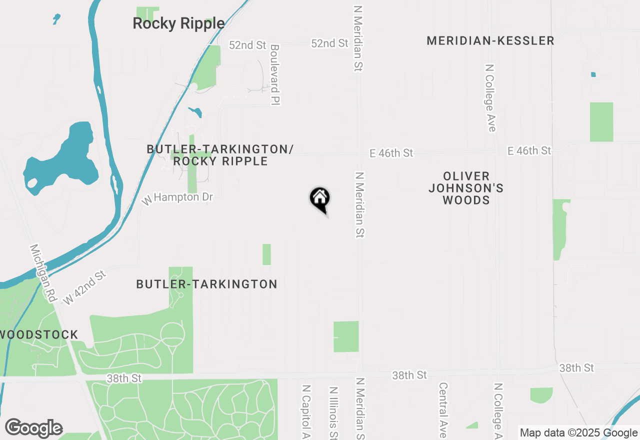 Map of 126 Berkley Road, Indianapolis, IN 46208
