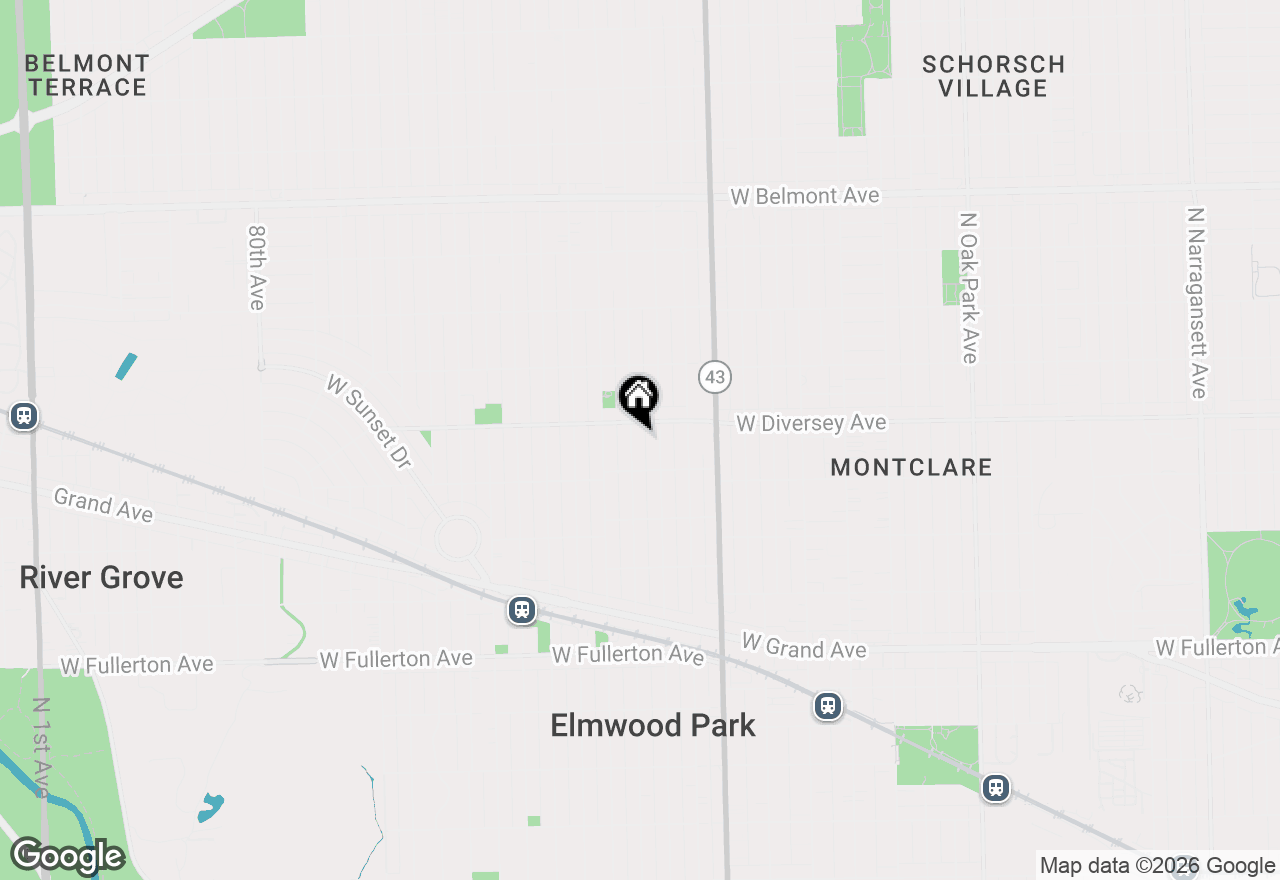 Map of 2735 N 73rd Court #2, Elmwood Park, IL 60707