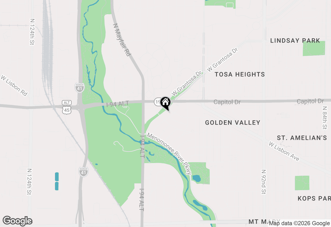 Map of 10529 W Grantosa Dr, Wauwatosa, WI 53222