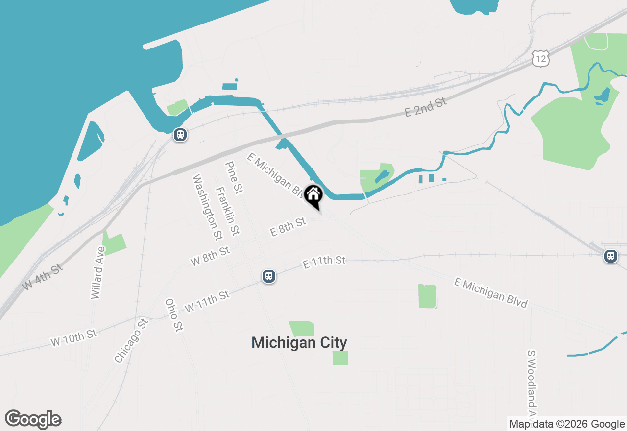 Map of 502 E 8th Street, Michigan City, IN 46360