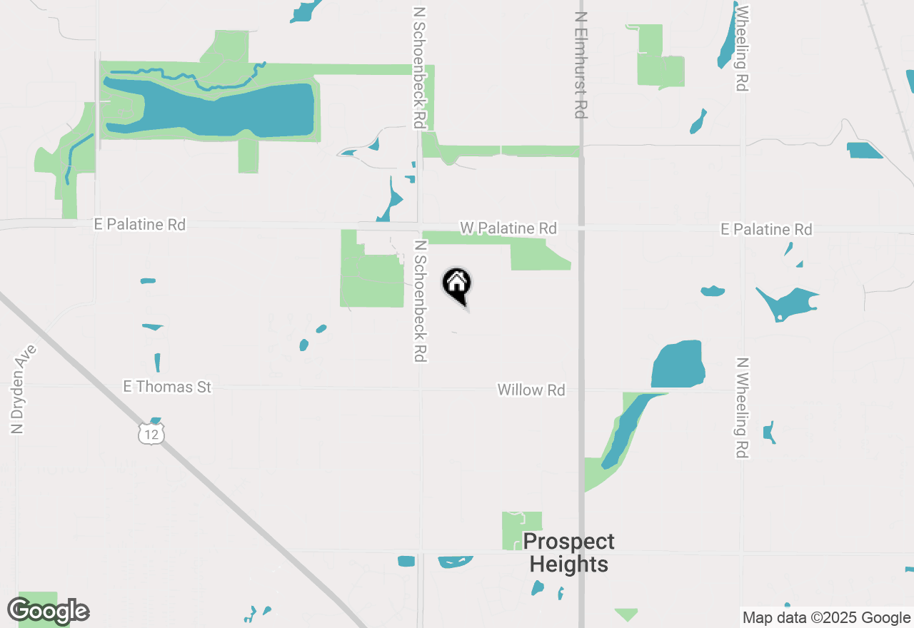 Map of 211 W Kenilworth Avenue, Prospect Heights, IL 60070