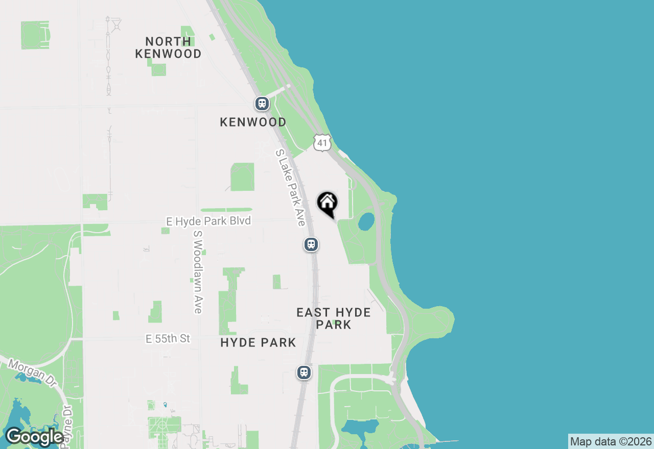 Map of 1615 E Hyde Park Boulevard #2, Chicago, IL 60615