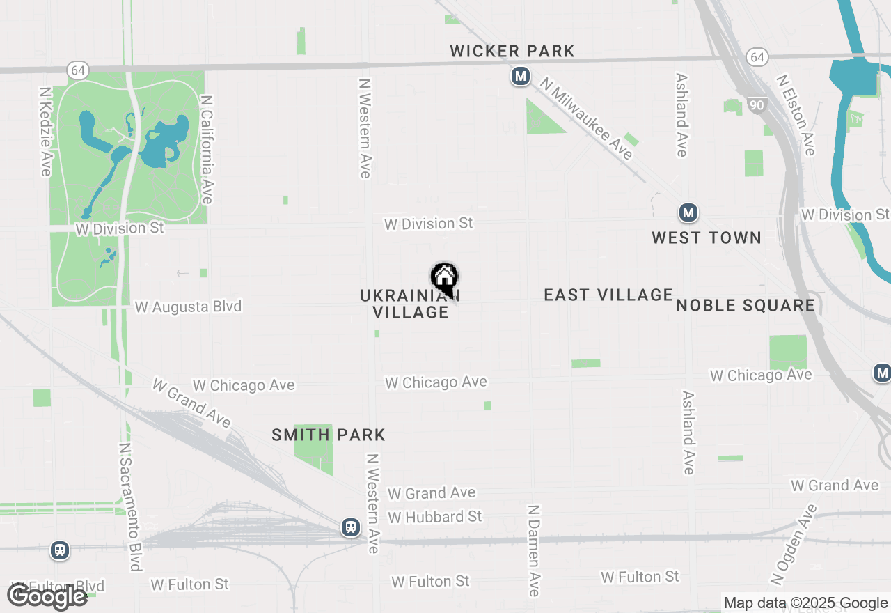 Map of 956 N Leavitt Street #1, Chicago, IL 60622