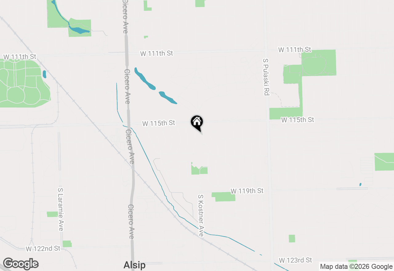 Map of 11547 S Kenneth Avenue, Alsip, IL 60803