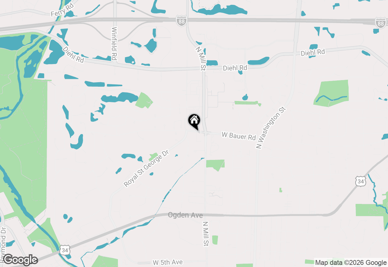Map of 1491 Cress Creek Court, Naperville, IL 60563