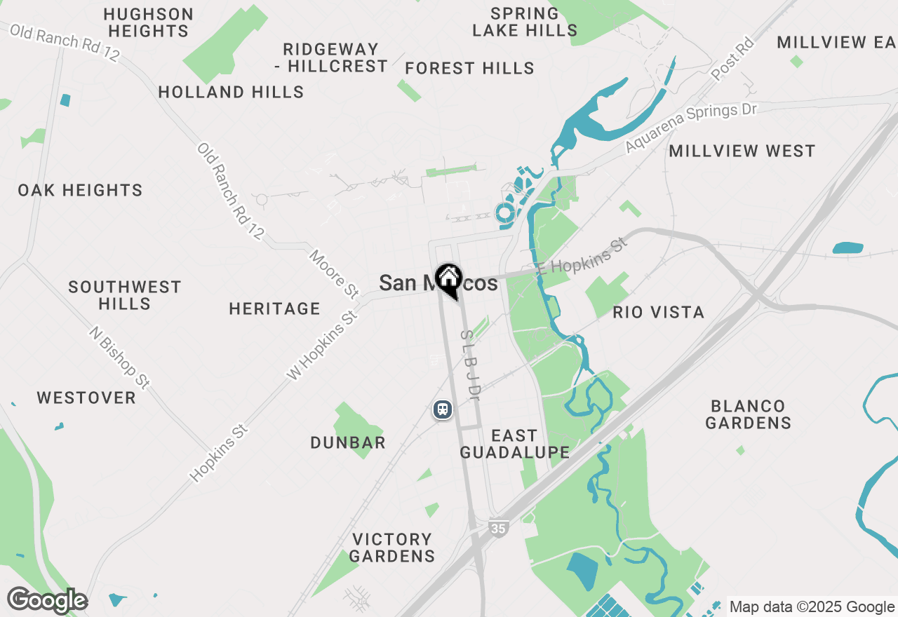 Map of 110 E San Antonio St., San Marcos, TX 78666