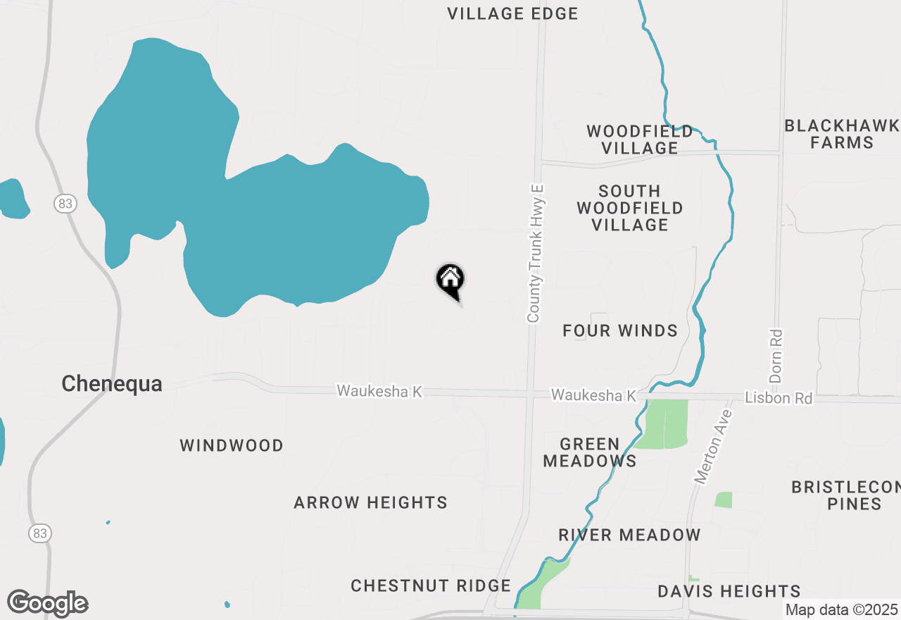 Map of 239 Four Winds Ct, Hartland, WI 53029