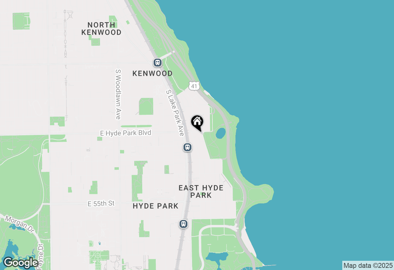 Map of 1615 E Hyde Park Boulevard #2, Chicago, IL 60615