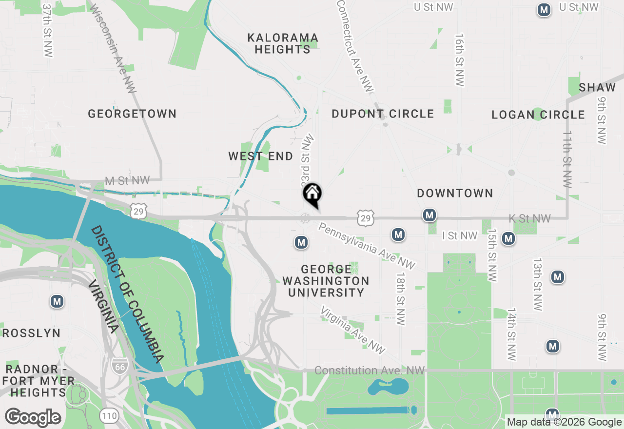 Map of 2211 Washington Circle Nw, Washington, DC 20037